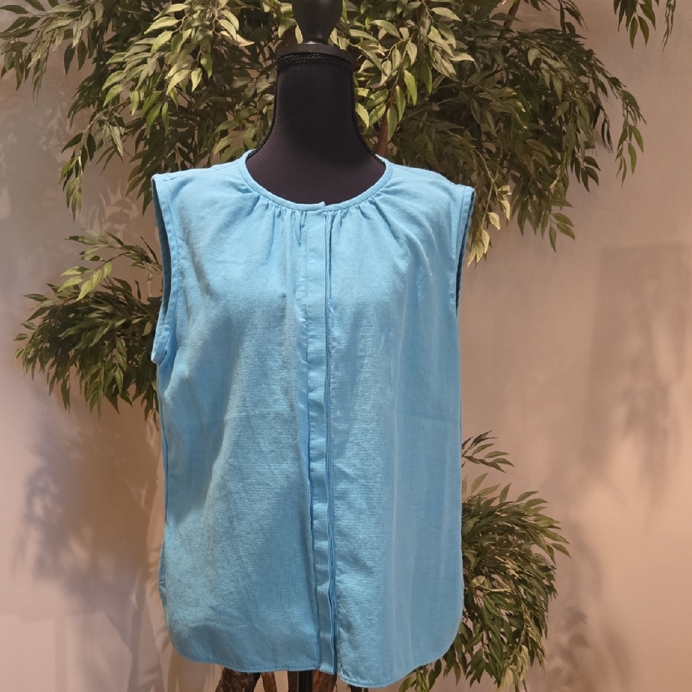 🔥🔥Piazza Sempione Italian Sleeveless Blue Blouse